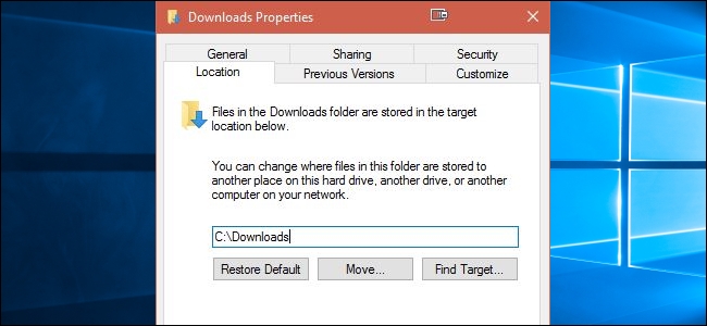 change default download folder